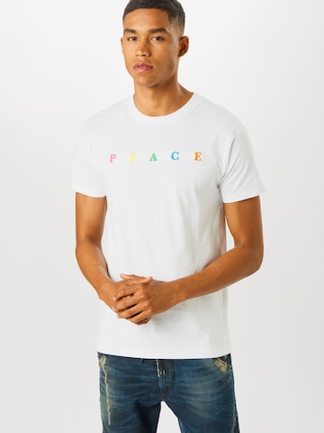 Mister Tee Shirt 'Peace' in Wit