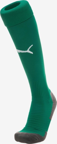 PUMA Soccer Socks 'Team Liga' in Green: front