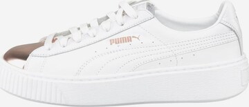 PUMA Sneakers laag 'Basket Platform Metallic' in Wit