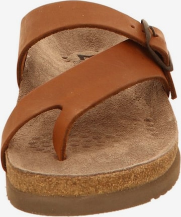 MEPHISTO T-Bar Sandals 'Helen' in Brown