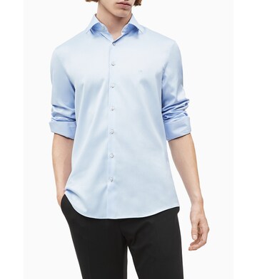 Calvin Klein Slim fit Overhemd in Blauw