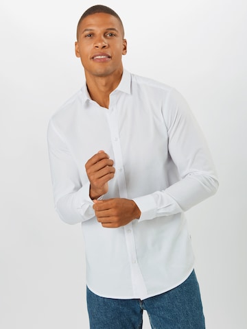 Only & Sons Slim fit Button Up Shirt 'Sane' in White: front