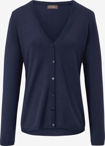 include Strickjacke mit tiefem V-Ausschnitt in Blau: predná strana