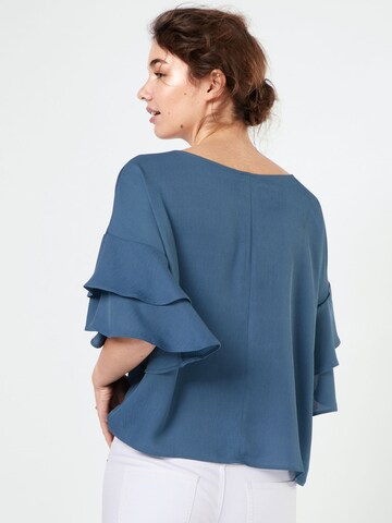 Chemisier 'Ilsa' PIECES en bleu : derrière