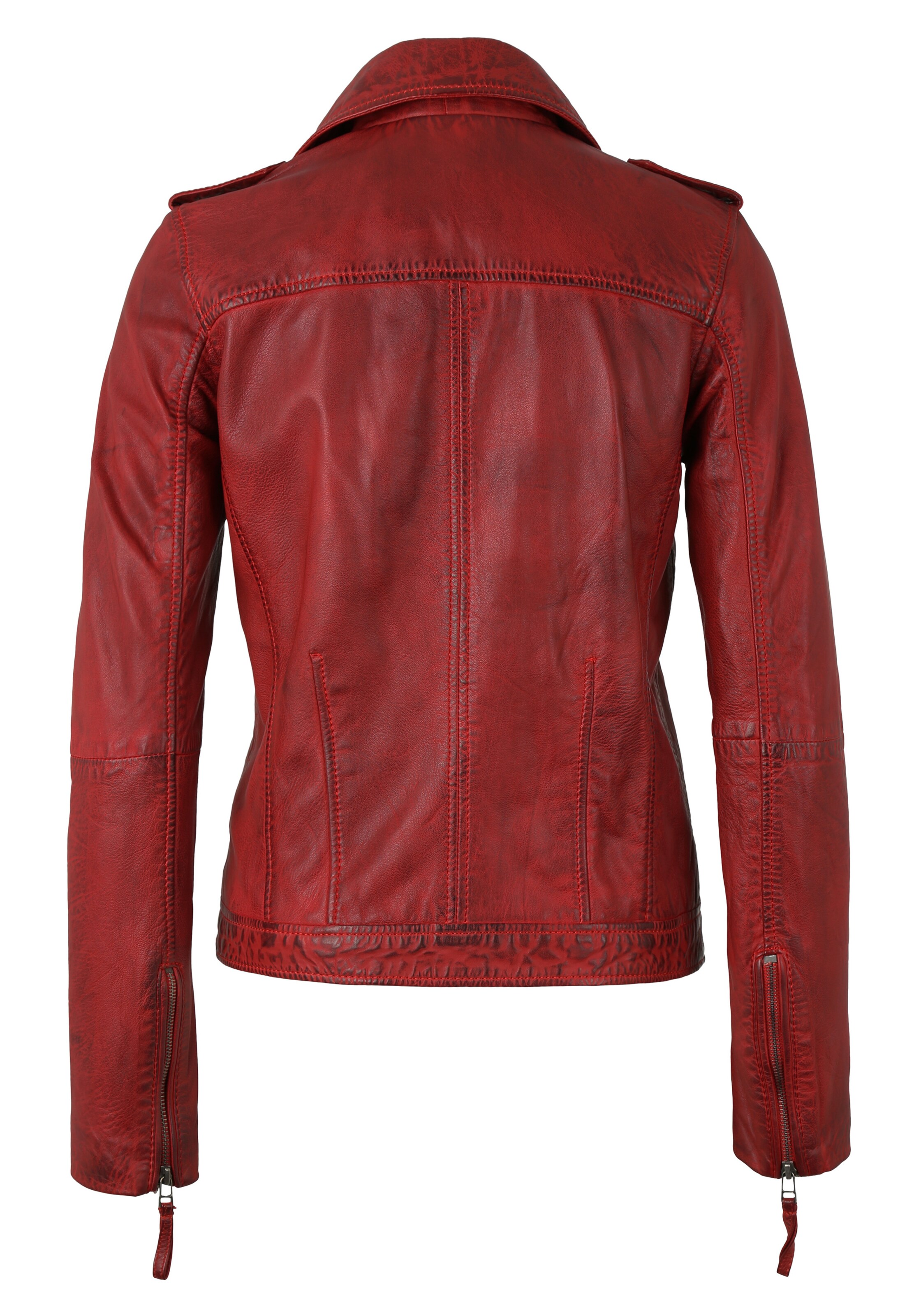 7ELEVEN Lederjacke 'Maiha' in Rot