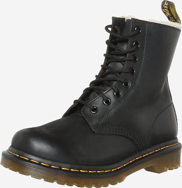 Dr. Martens Lace-Up Ankle Boots '1460 Serena - 8' in Black: front