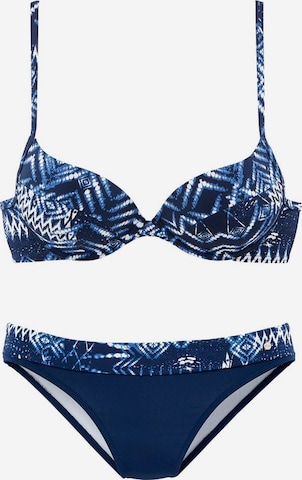 s.Oliver Push-up Bikini in Blau: predná strana