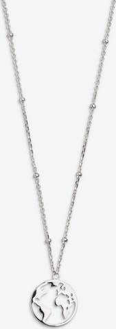 XENOX Necklace 'Happy Hour, Weltkugel, XS2984' in Silver: front