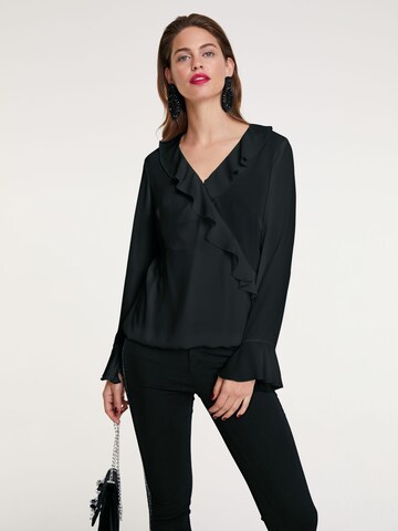 Camicia da donna di heine in nero: frontale