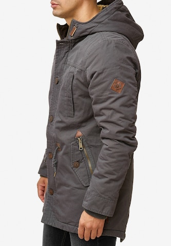 INDICODE JEANS Winter Parka 'Barge' in Grey