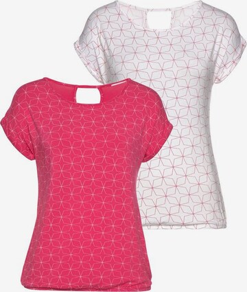 T-shirt LASCANA en rose : devant