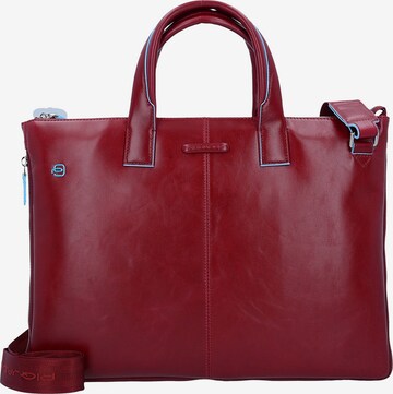 Piquadro Document Bag 'Blue Square' in Red: front