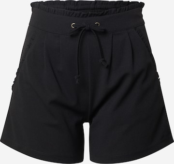 JDY Normální Kalhoty se sklady v pase 'NEW CATIA' – černá: přední strana