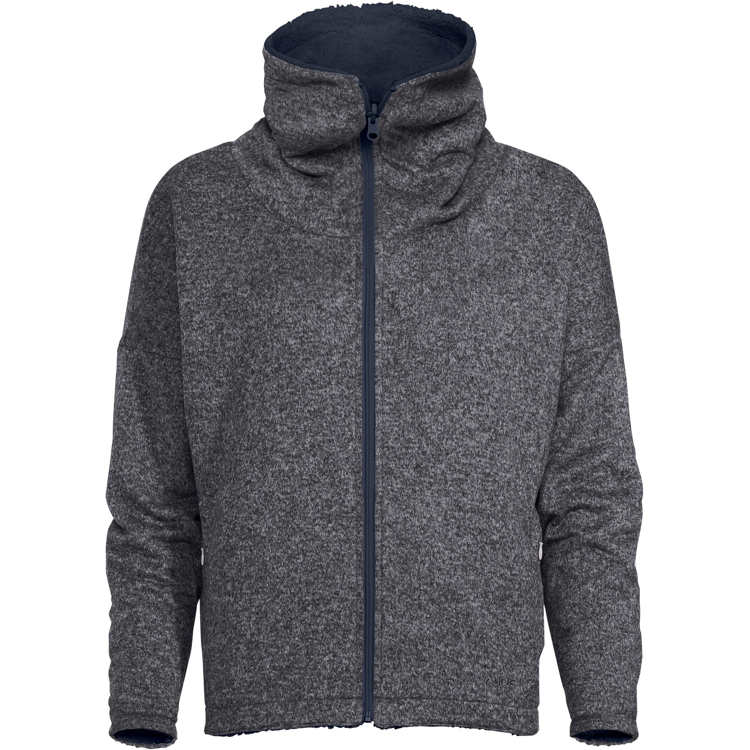 VAUDE - Fleecejacke 'Mineo Reversible' in schwarzmeliert