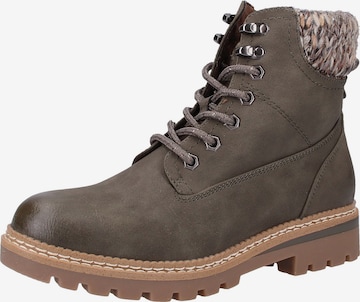 YOUNG SPIRIT Lace-Up Ankle Boots in Grey: front