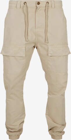 Pantalon cargo Urban Classics en beige : devant