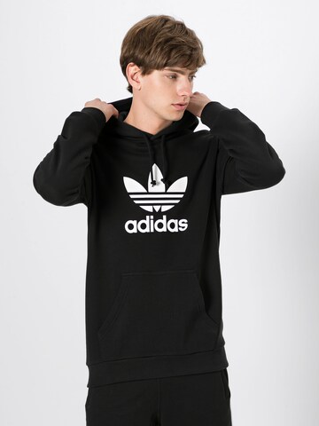 ADIDAS ORIGINALS Sweatshirt in Zwart: voorkant