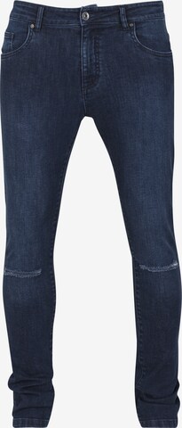 Urban Classics Skinny Jeans in Blue: front