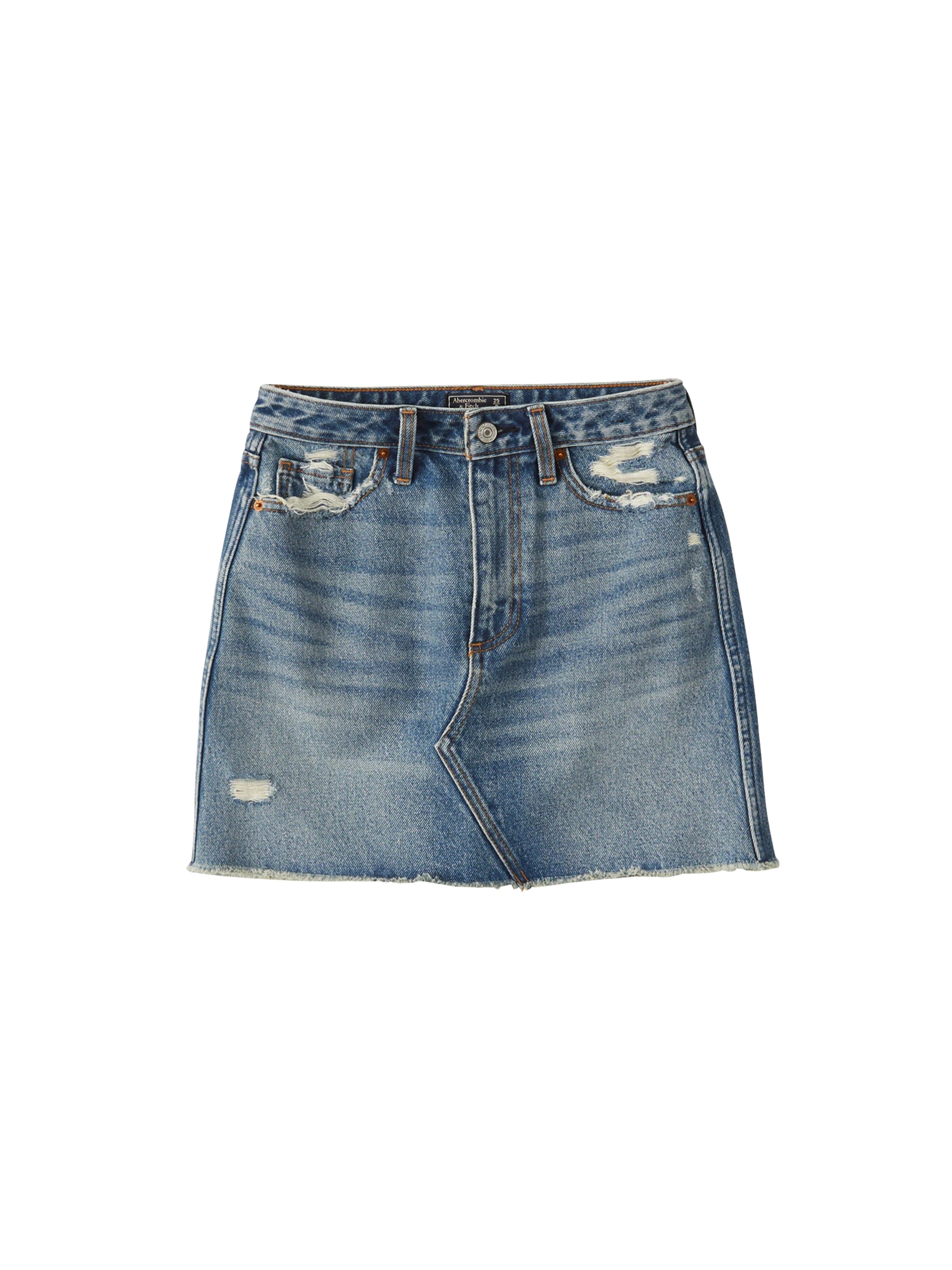 Abercrombie & Fitch - Rok in de kleur Blauw denim