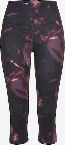 LASCANA ACTIVE Skinny Workout Pants in Purple: front