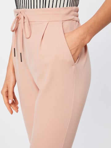 VERO MODA Tapered Bandplooibroek 'Eva' in Roze