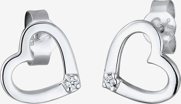 Boucles d'oreilles 'Herz' Elli DIAMONDS en argent : devant