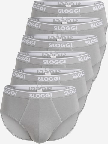 SLOGGI - Regular Cueca 'men GO ABC' em cinzento: frente