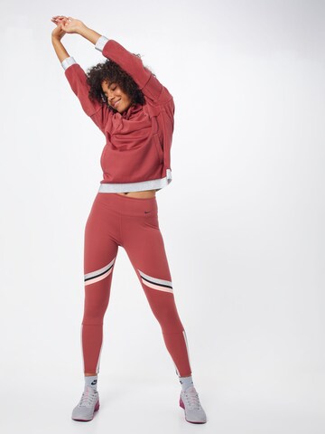 NIKE Skinny Sportbroek in Rood