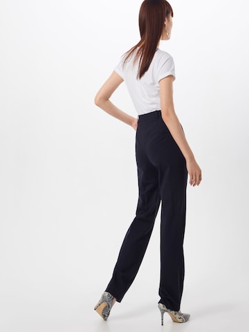 HUGO Regular Pleated Pants in Blue: back