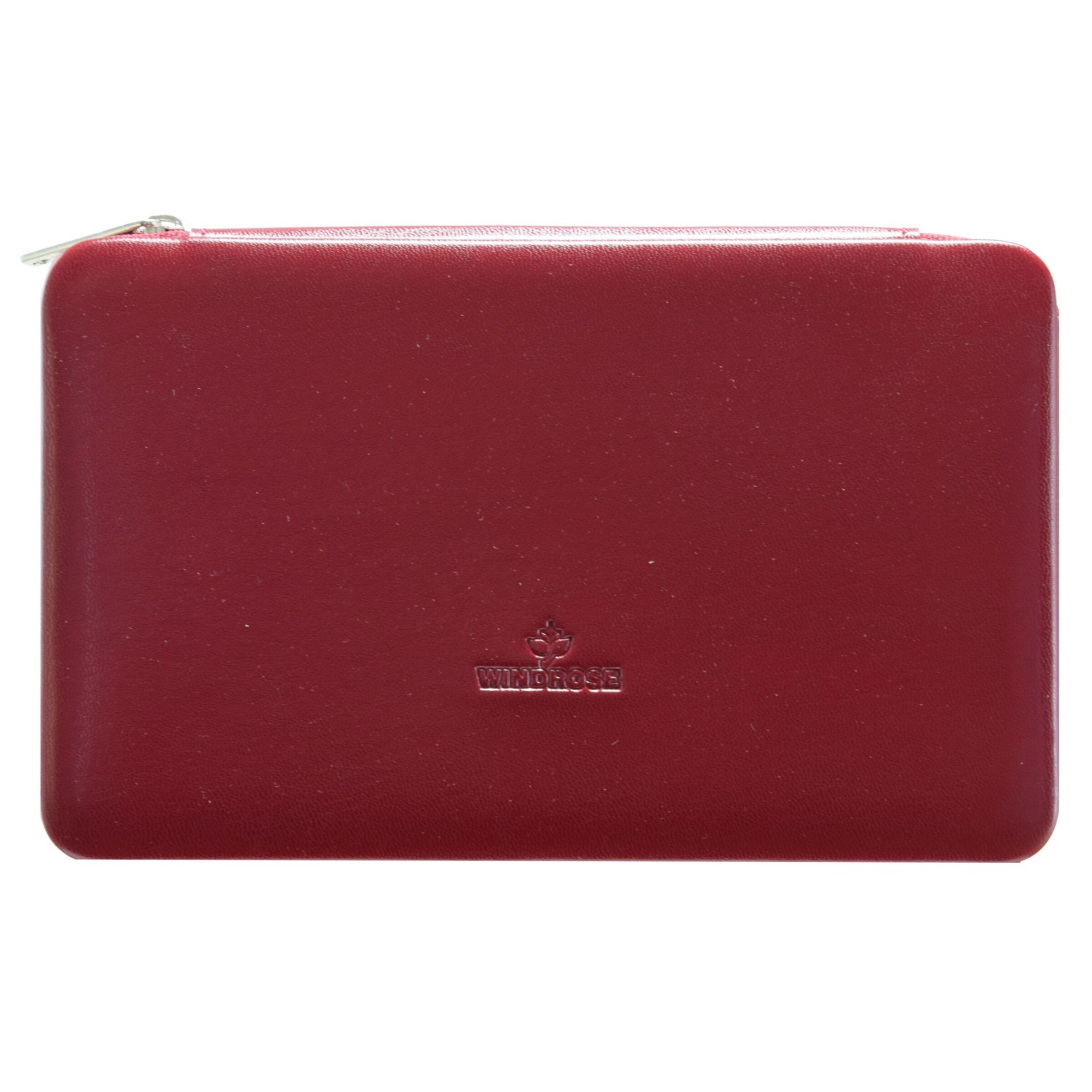 WINDROSE Sieraden-bewaring 'Merino' in Rood: voorkant