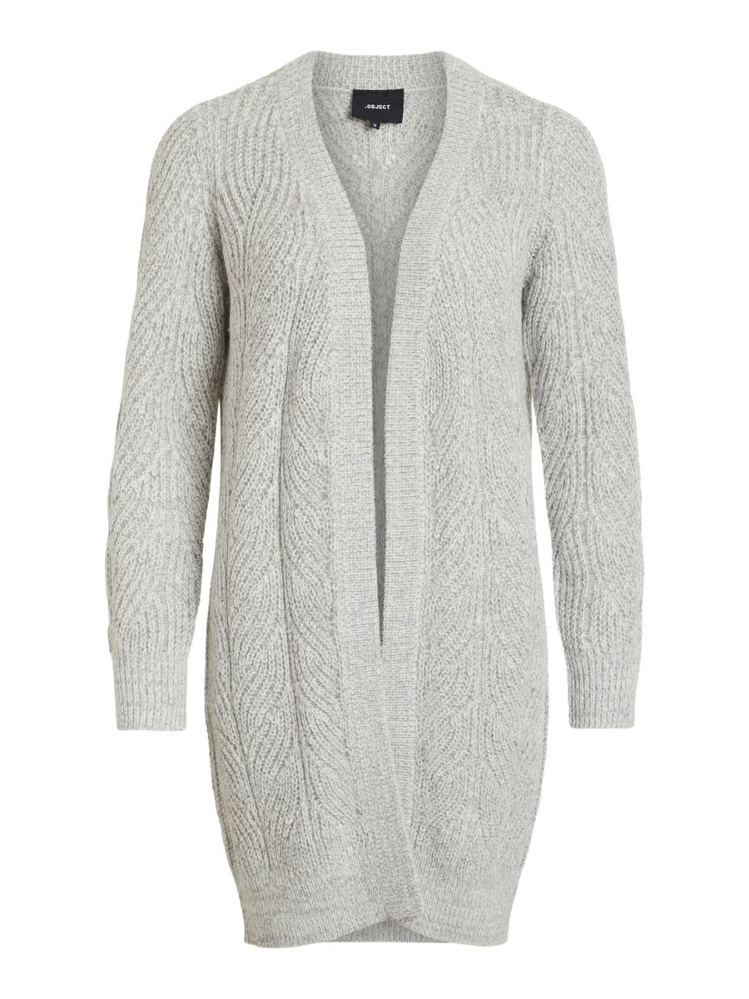 OBJECT - Gebreid vest in de kleur Lichtgrijs