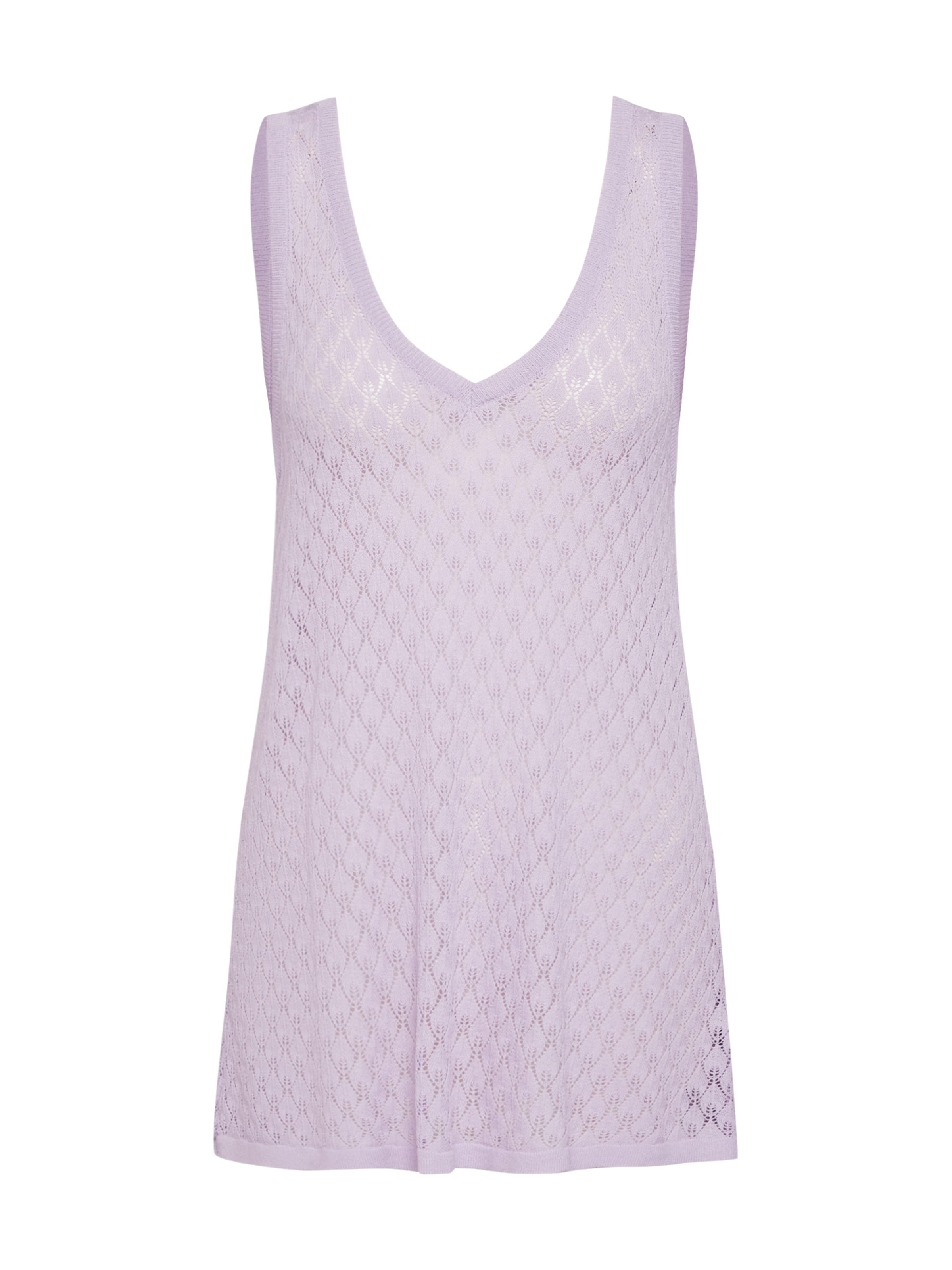 EDITED - Top de punto 'Claudine' en lila: frente