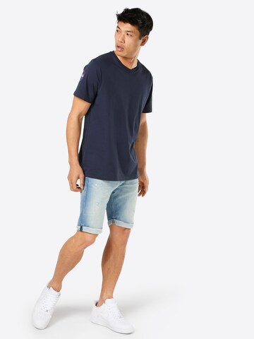 ALPHA INDUSTRIES Shirt 'Nasa' in Blauw