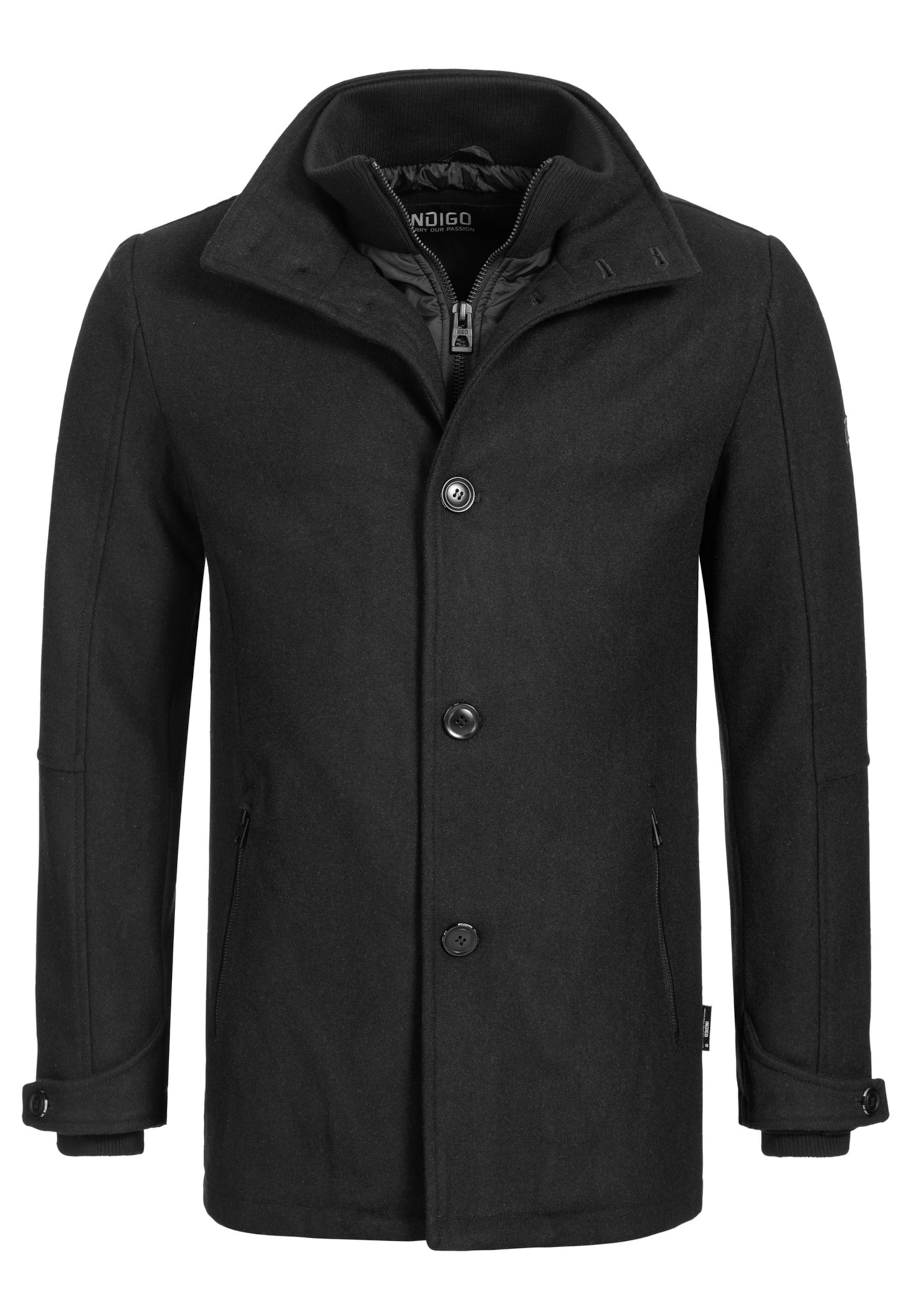 INDICODE JEANS Tussenjas 'Brittany' in Zwart: voorkant