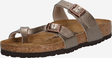 BIRKENSTOCK - Sandalias de dedo 'Mayari' en bronce: frente