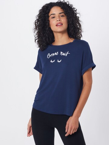 Mey Regular Slaapshirt in Blauw: voorkant