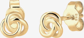 ELLI PREMIUM Ohrringe 'Knoten' in Gold: predná strana