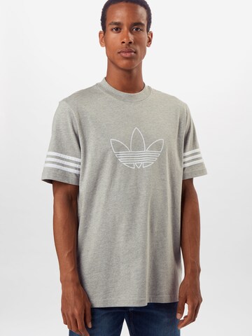 ADIDAS ORIGINALS Shirt 'Outline' in Grijs: voorkant