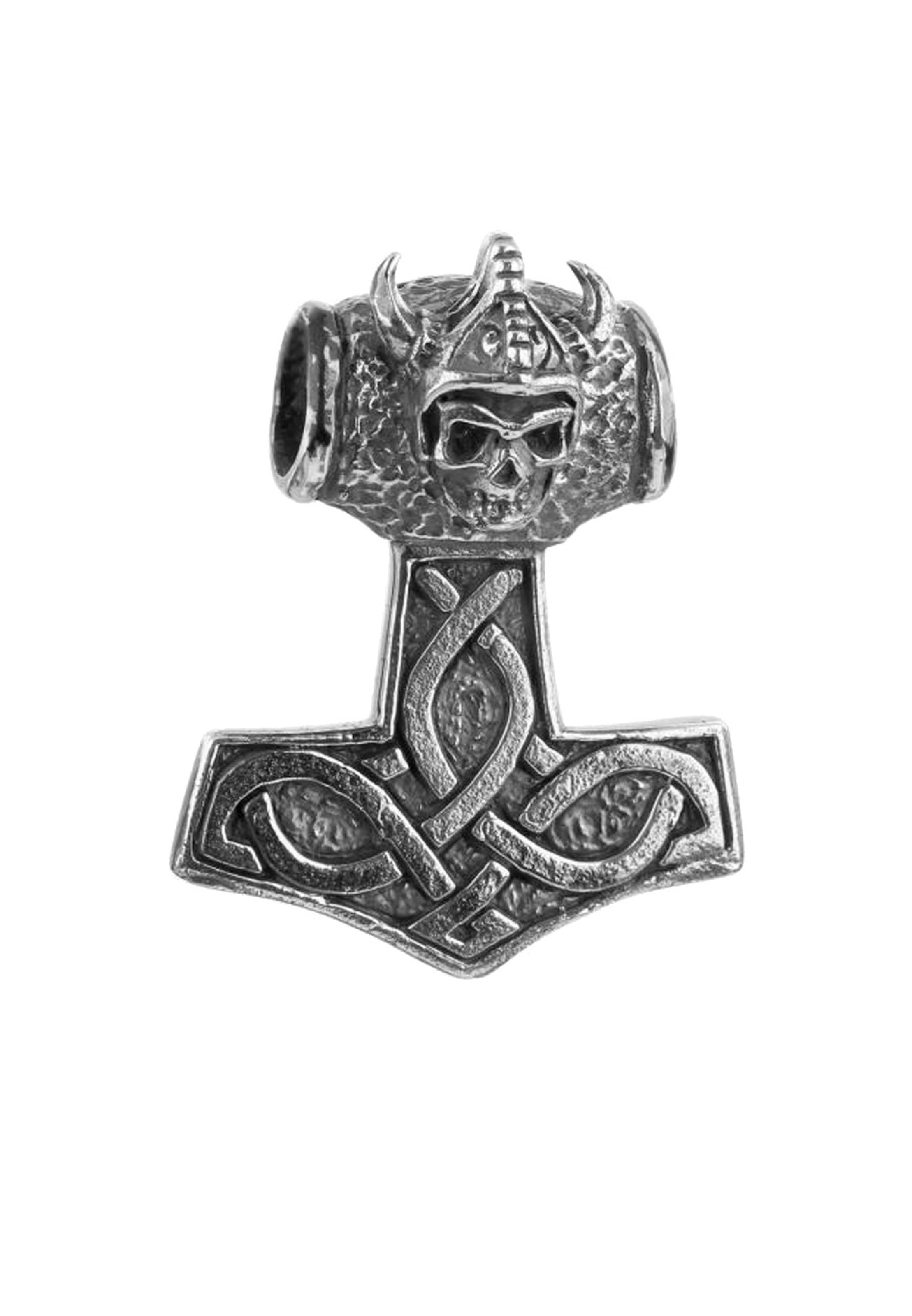 KUZZOI Hangers 'Hammer, Totenkopf' in Zilver: voorkant