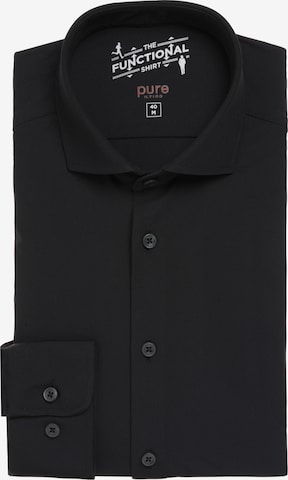 PURE Slim fit Button Up Shirt in Black