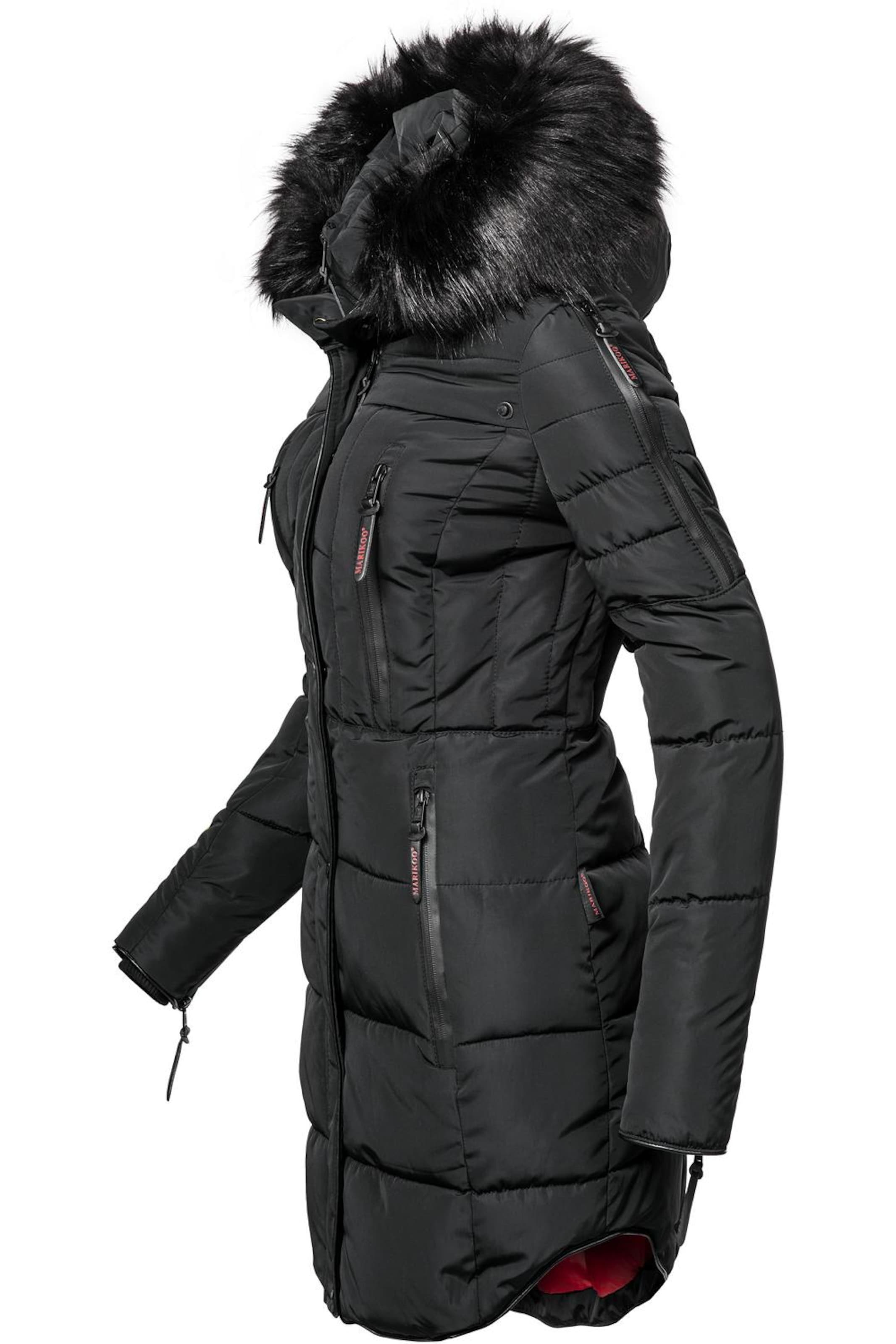 MARIKOO Winter coat 'Moonshine' in Black