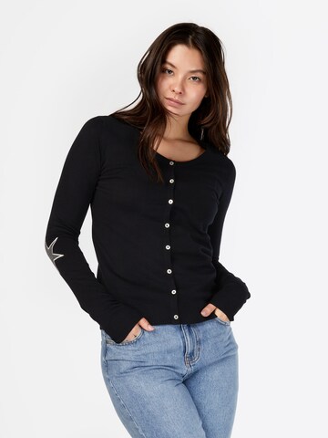 CULTURE Strickjacke 'Annemarie' in Schwarz: Vorderseite