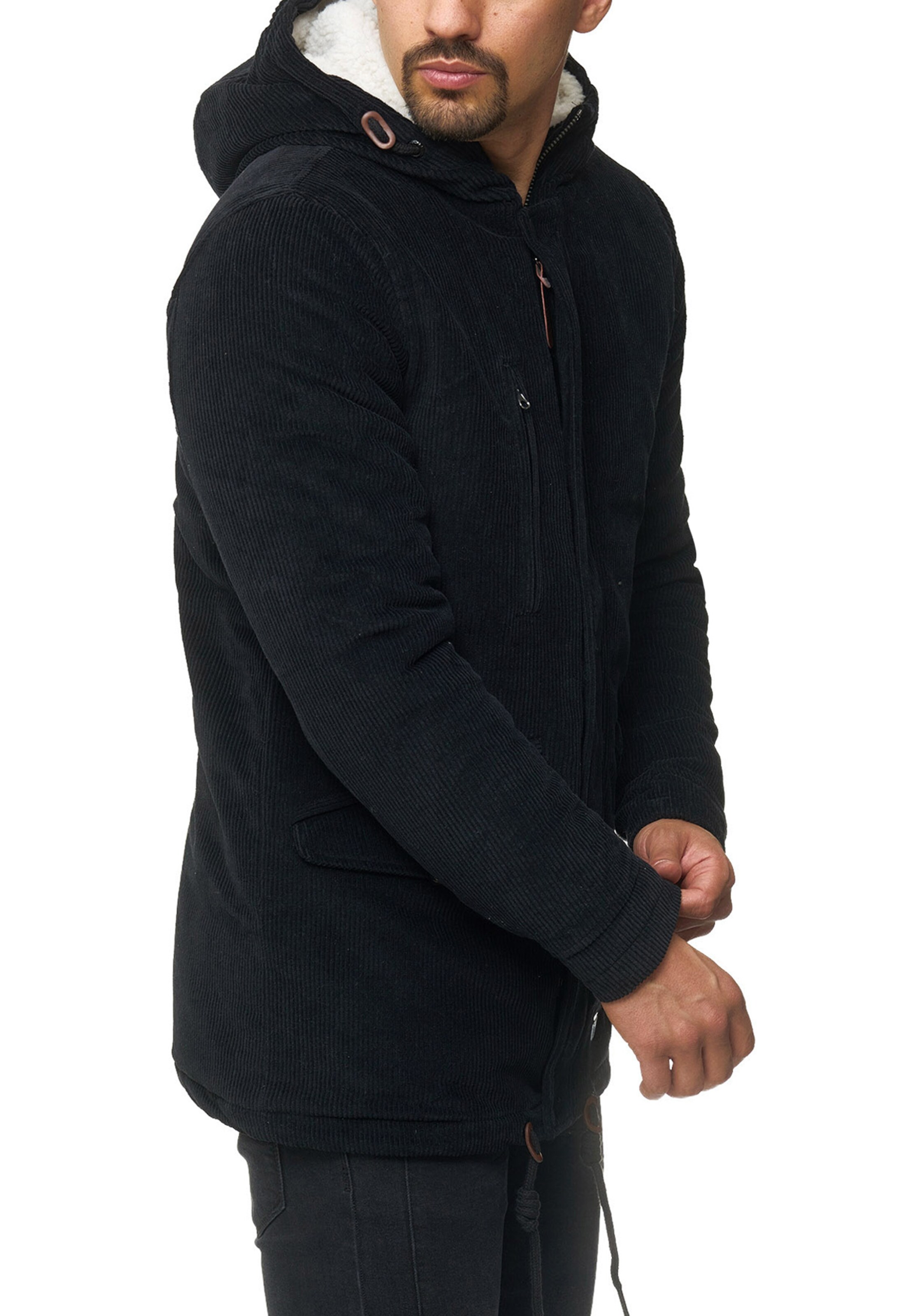 INDICODE JEANS Winter parka ' Dudley ' in Black