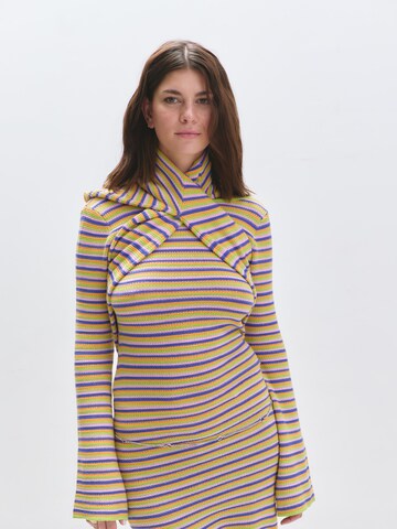 Striped Knitted Dress Look