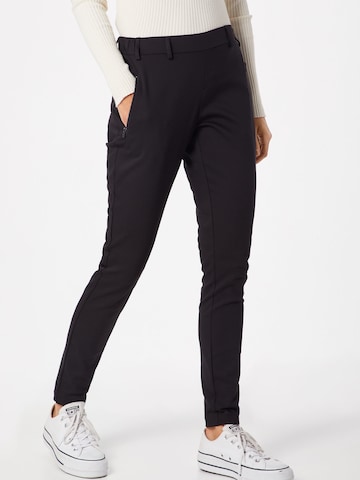 Kaffe Tapered Pleated Pants 'Vera' in Black: front
