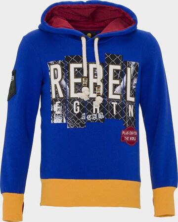 Sweat-shirt PLUS EIGHTEEN en bleu : devant