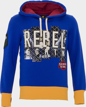 Sweat-shirt PLUS EIGHTEEN en bleu : devant