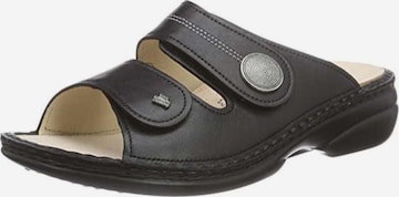 Finn Comfort Mules in Black: front