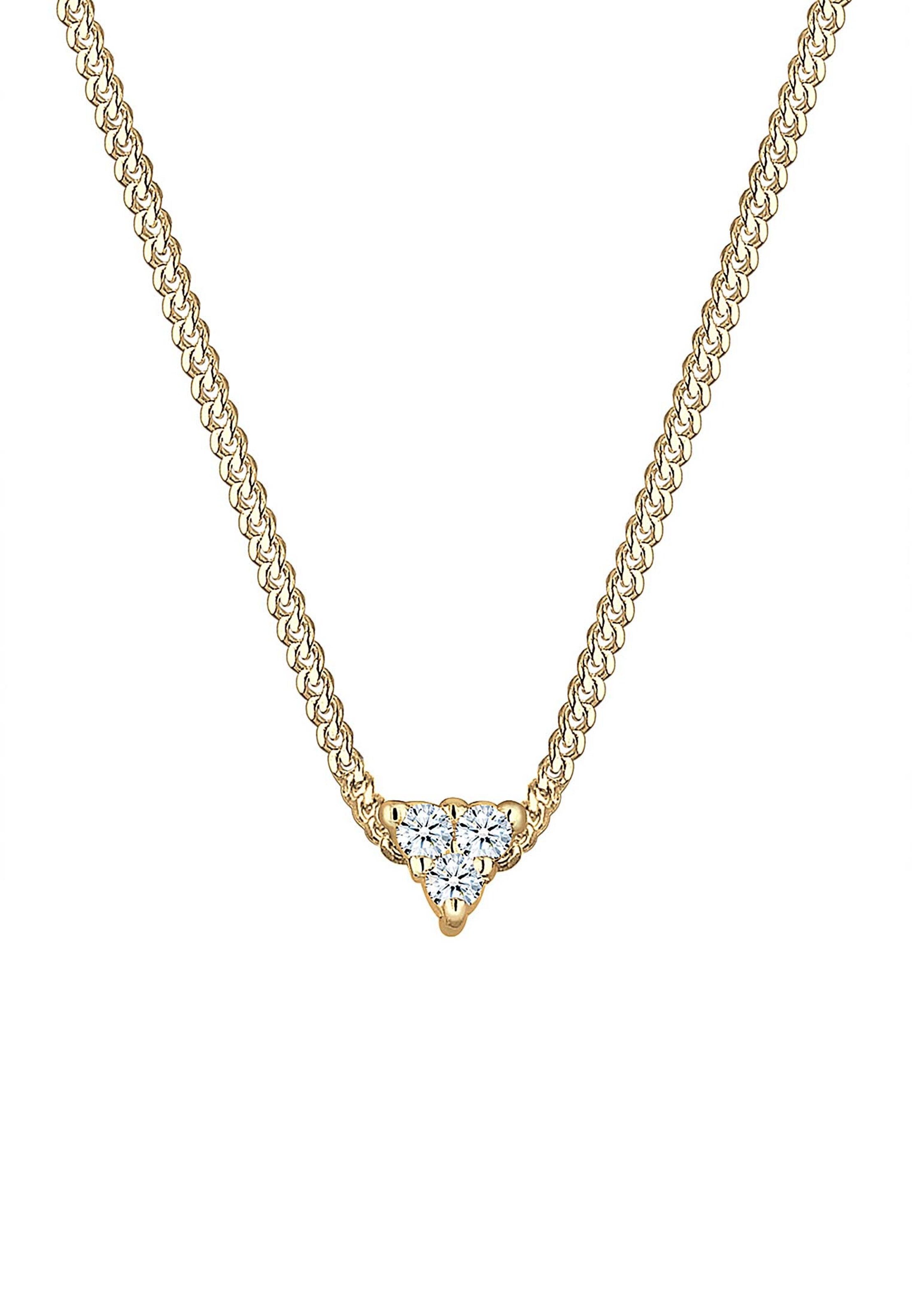 Elli DIAMONDS Halskette 'Dreieck' in Gold: Vorderseite