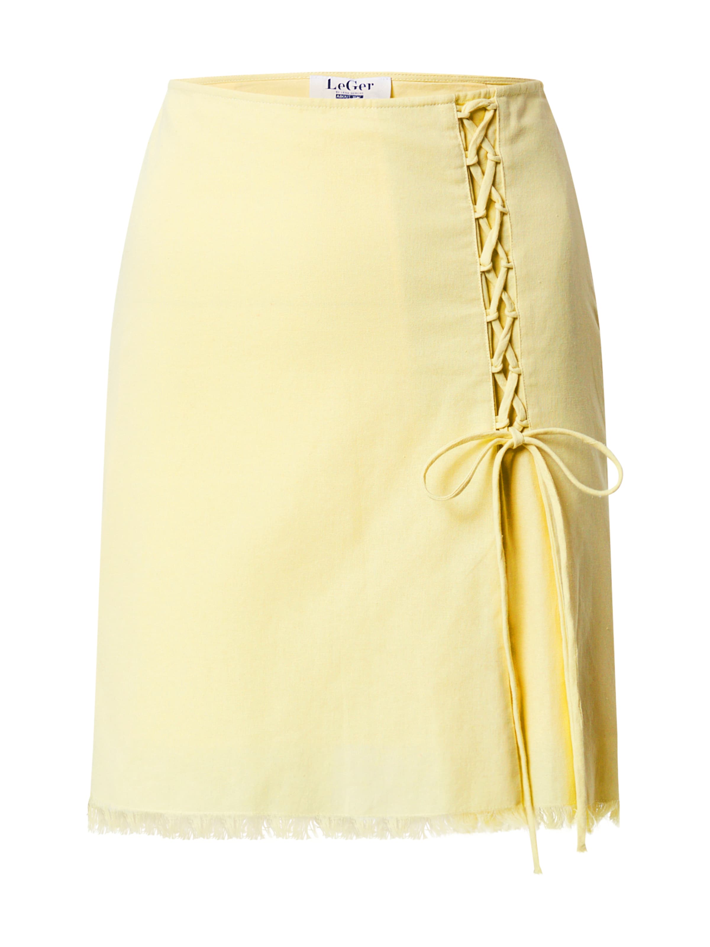 Jupe 'Viola' LeGer by Lena Gercke en jaune : devant